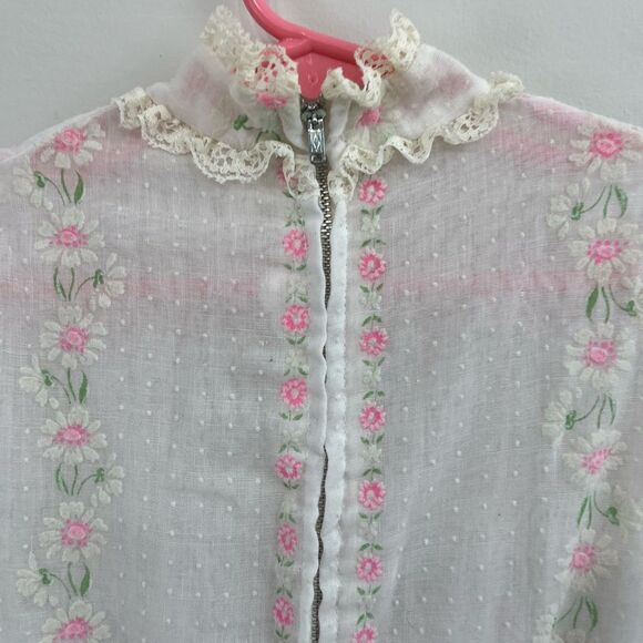 Vintage 60’s Girls Prairie Sheer Babydoll Maxi Dress - Picture 5 of 7